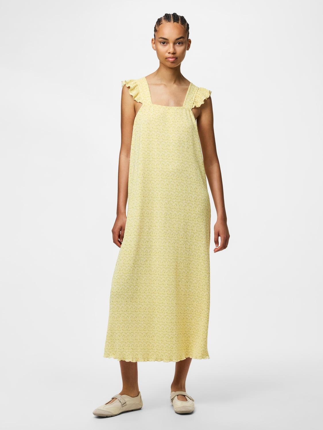 PCFLORA Midi Dress - French Vanilla - VERO MODA & VILA Bergvik